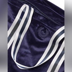 NWT Victoria’s Secret PINK navy velour zip top tote